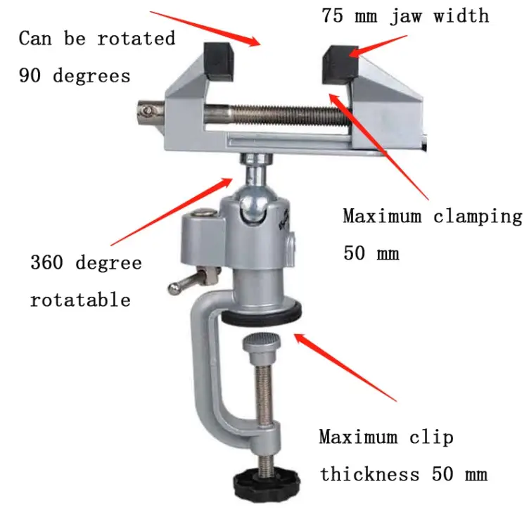 Universal Aluminum Alloy 360 Degree Rotating Small Bench Vise Small Bench Vise - Small Bench Vise