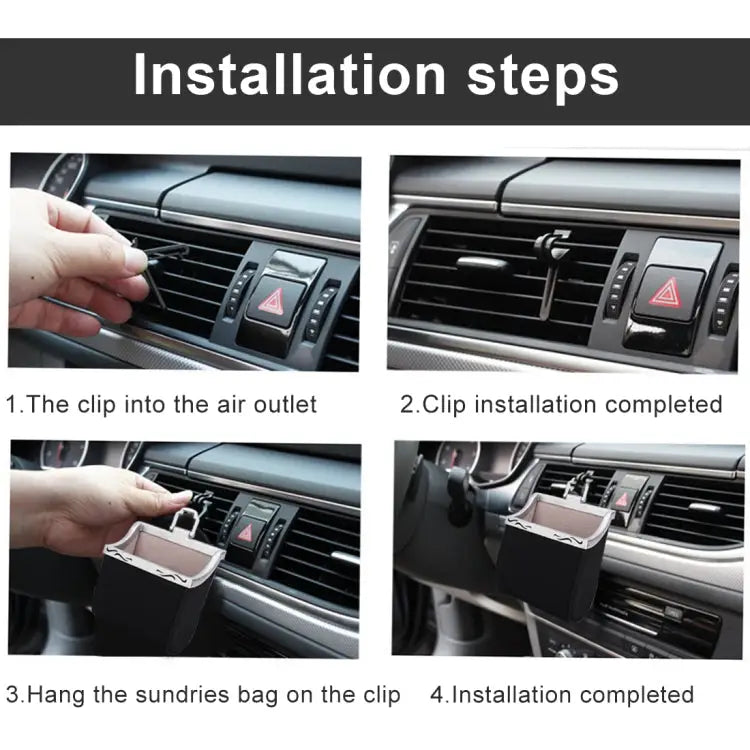 Universal Car Air Vent Mount Outlet Storage Box Case Bag Pouch Phone Holder Air Vent Storage Box - Air Vent Storage Box