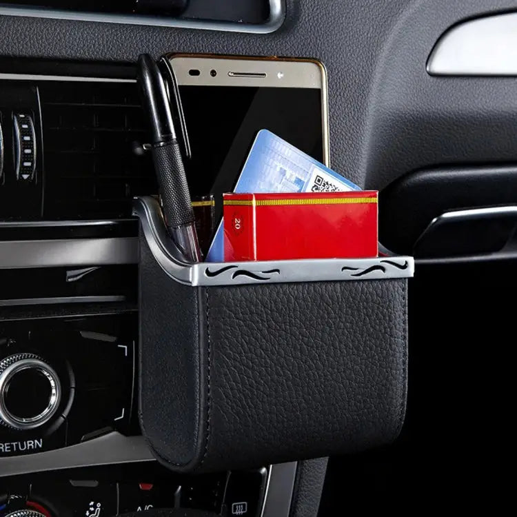 Universal Car Air Vent Mount Outlet Storage Box Case Bag Pouch Phone Holder Air Vent Storage Box - Air Vent Storage Box