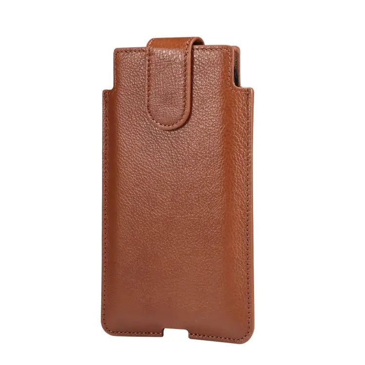 Universal Cow Leather Vertical Mobile Phone Leather Case Waist Bag For 5.5-6.5 inch and Below Phones - For 5.5-6.5 inch