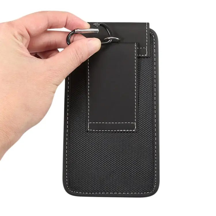 Universal Hanging Waist Oxford Cloth Case For 5.7-6.3 inch Mobile Phones with Carabiner - 6.3 inch