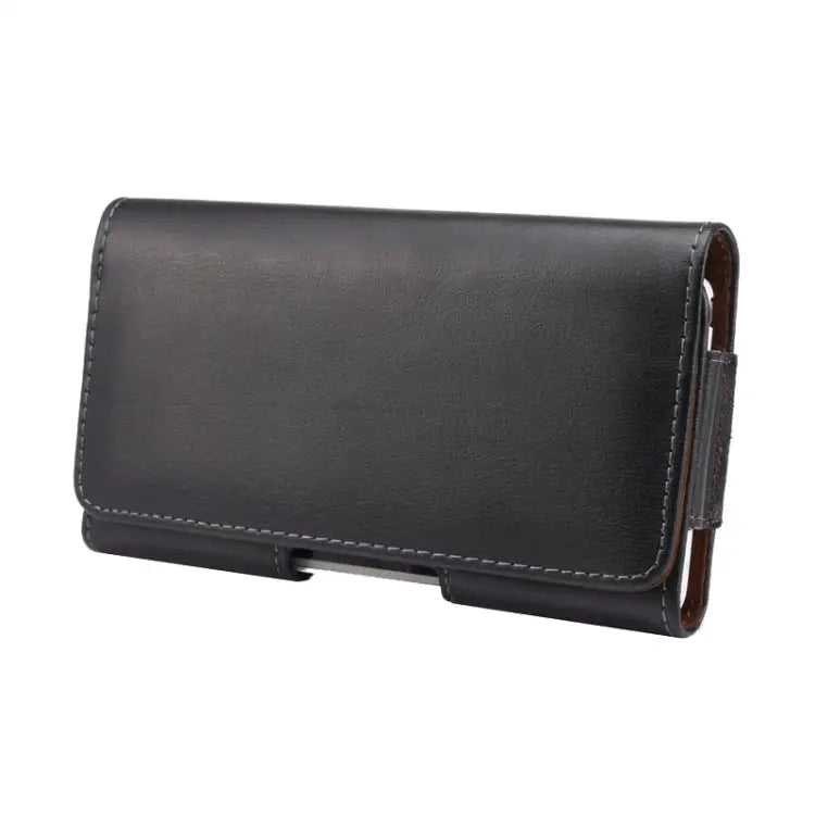 Universal Horizontal Style Leather Case / Waist Bag with Back Splint for iPhone 6 Galaxy S4 & S3 - Black