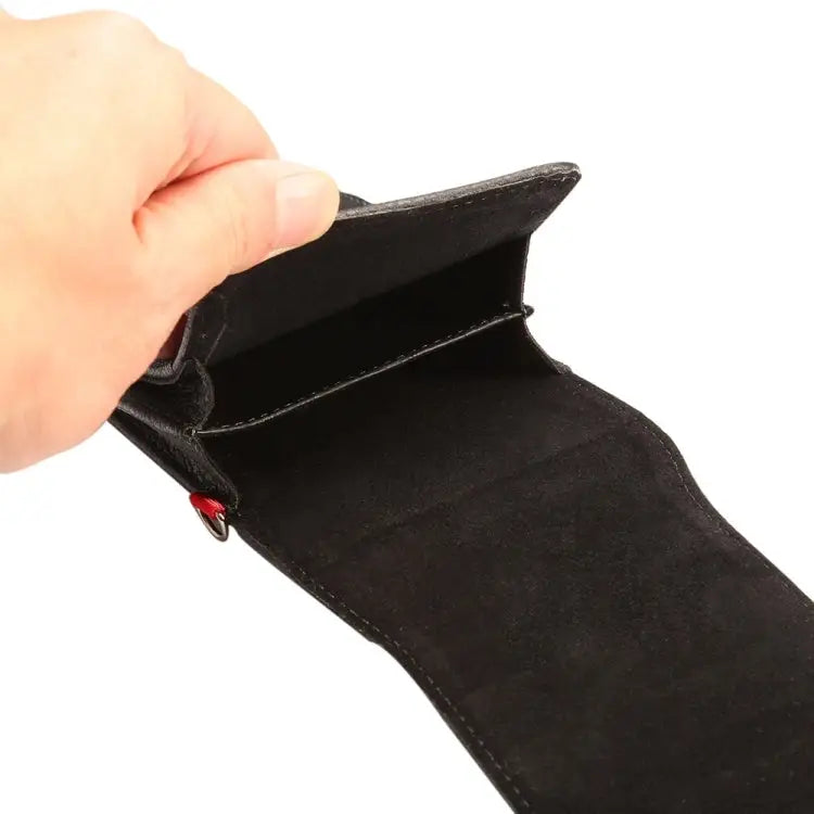 Universal Litchi Texture Vertical Flip Upright Lattice PU Leather Case / Waist Bag with Back Splint & Card Slots &