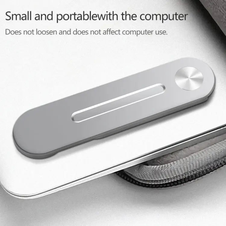 Universal Pasteable Aluminum Alloy Laptop Expansion Bracket Magnetic Suction Mobile Phone Bracket Silver - Silver