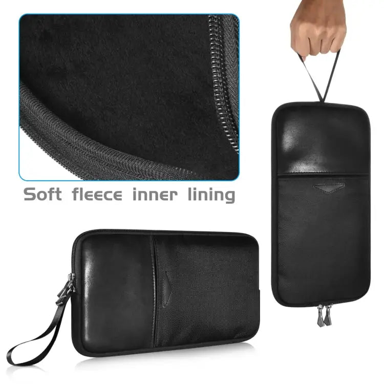 Universal PU Leather + Nylon Waterproof Zipper Portable Keyboard Storage Bag For Apple Wireless Keyboard A1314 & Magic