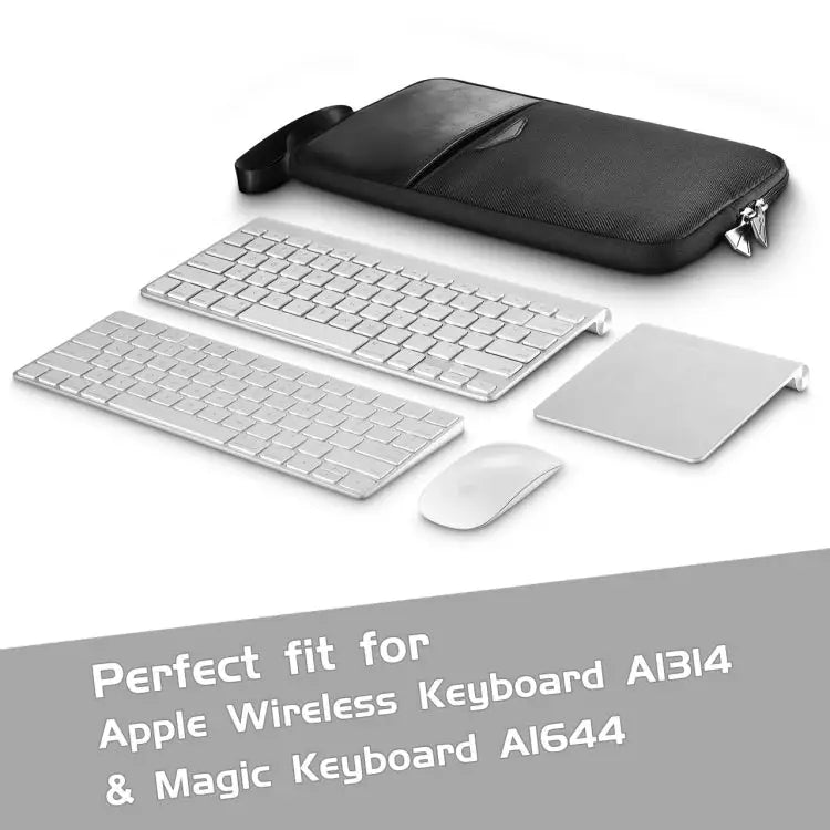 Universal PU Leather + Nylon Waterproof Zipper Portable Keyboard Storage Bag For Apple Wireless Keyboard A1314 & Magic