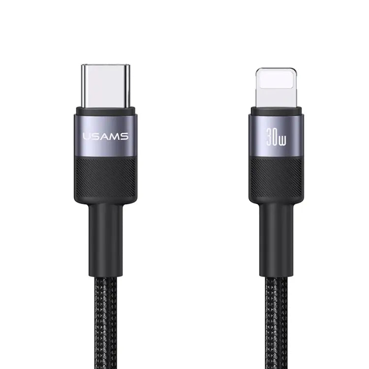 USAMS SJ729 30W USB-C/Type-C to 8 Pin Aluminum Alloy Data Cable Length: 1.2m SJ729 - SJ729 - Apple Accessories