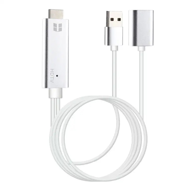 USB 3.0 Female HDMI HD 1080P Video Converter HDTV Cable - Silver