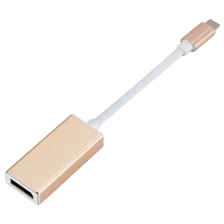 USB-C / Type-C 3.1 Male to DP Female HD Converter Length: 12cm - Gold
