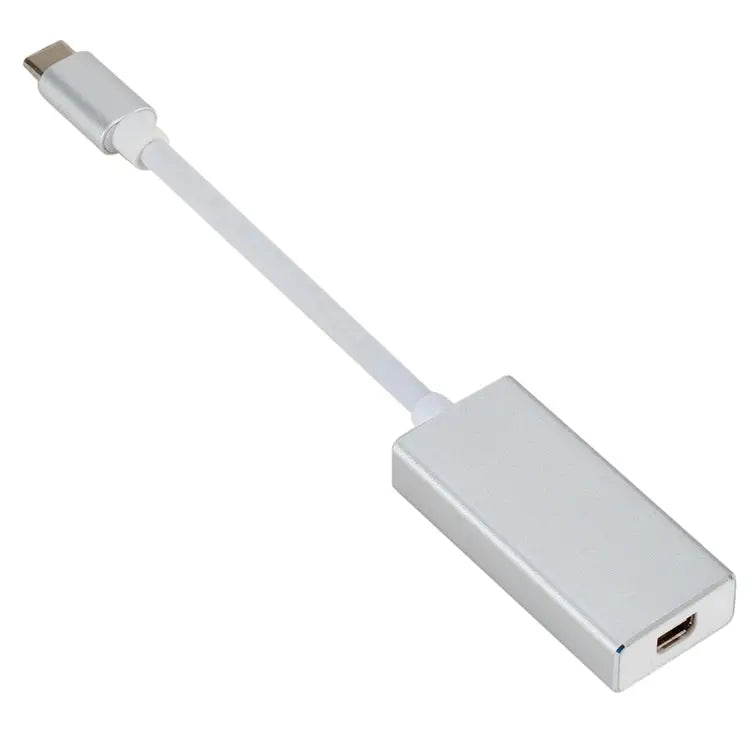 USB-C / Type-C 3.1 Male to Mini DP Female HD Converter Length: 12cm Silver Gold - Silver / Silver
