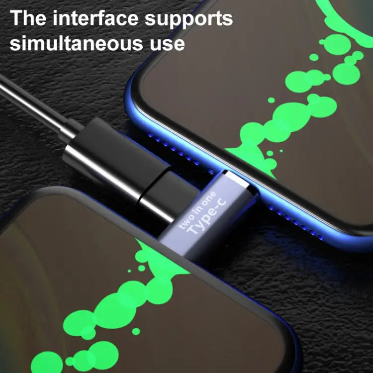 USB-C / Type-C Female to 8 Pin Male + USB-C / Type-C Male Converter Type-C Female to 8 Pin + Type-C Male - Type-C