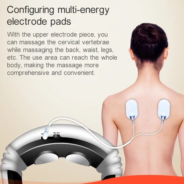 USB Charging 1300 mAh Electric Back Neck Shoulder Electrical Pulse Electric Shock Body Massager USB Charging - USB