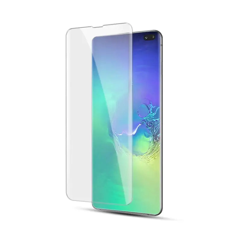 UV Liquid Curved Full Glue Tempered Glass for Galaxy S10 Plus Support Fingerprint Unlock For Galaxy S10 Plus(1 PC)