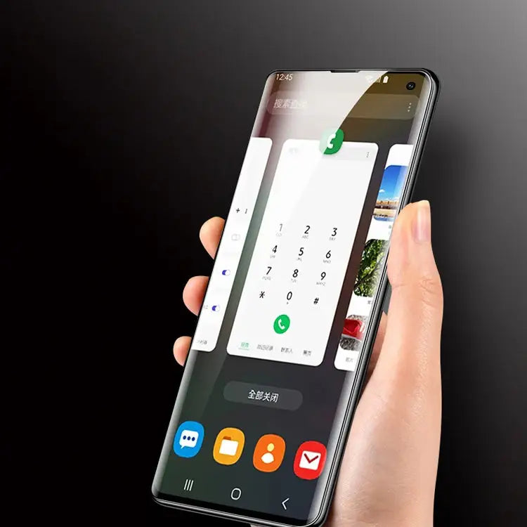 UV Liquid Curved Full Glue Tempered Glass for Galaxy S10,Support Fingerprint Unlock For Galaxy S10(1 PC)(Full Glue)