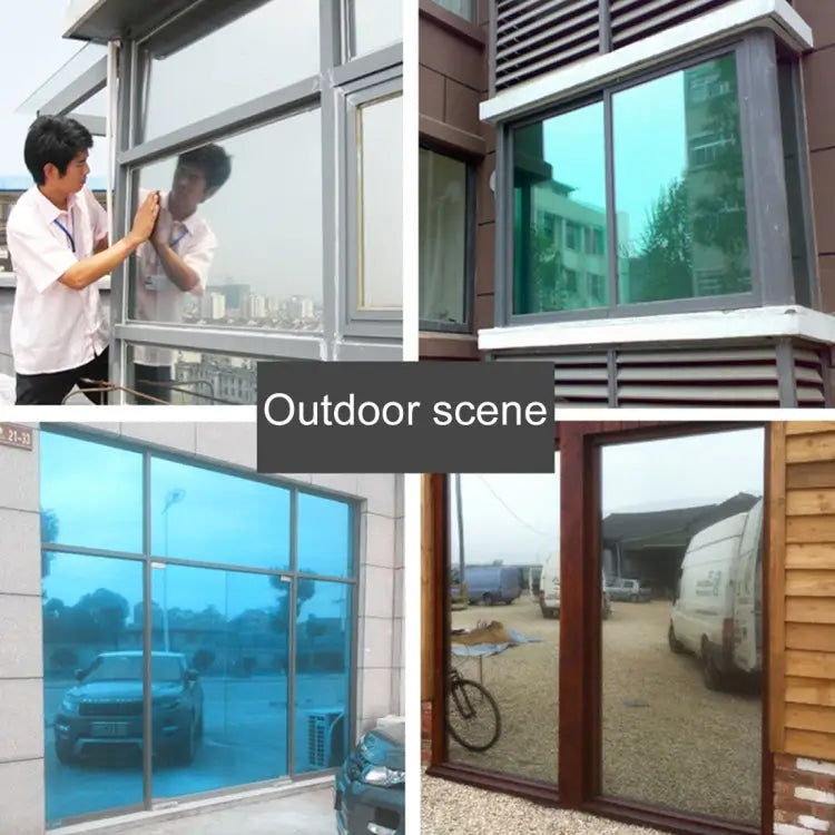 UV Reflective One Way Privacy Decoration Glass Window Film Sticker Width: 120cm Length: 1m Width: 120cm