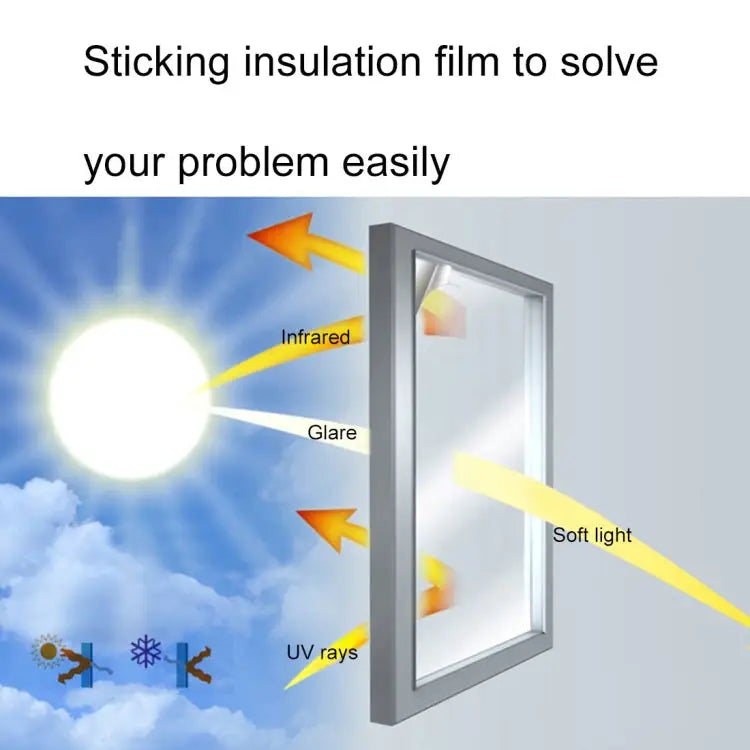 UV Reflective One Way Privacy Decoration Glass Window Film Sticker Width: 120cm Length: 1m Width: 120cm