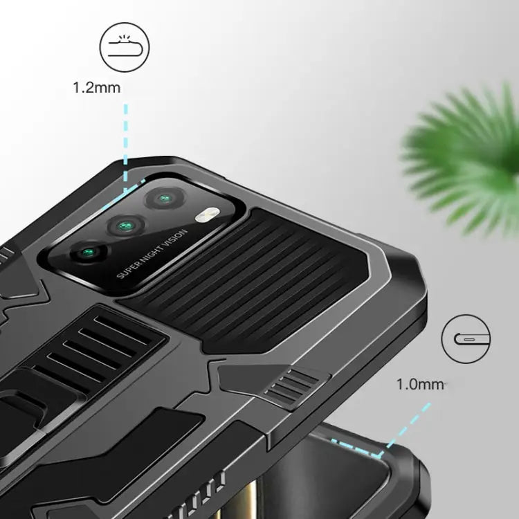 Vanguard Warrior All Inclusive Double-color Shockproof TPU + PC Protective Case with Holder For LG K31 For LG K41S
