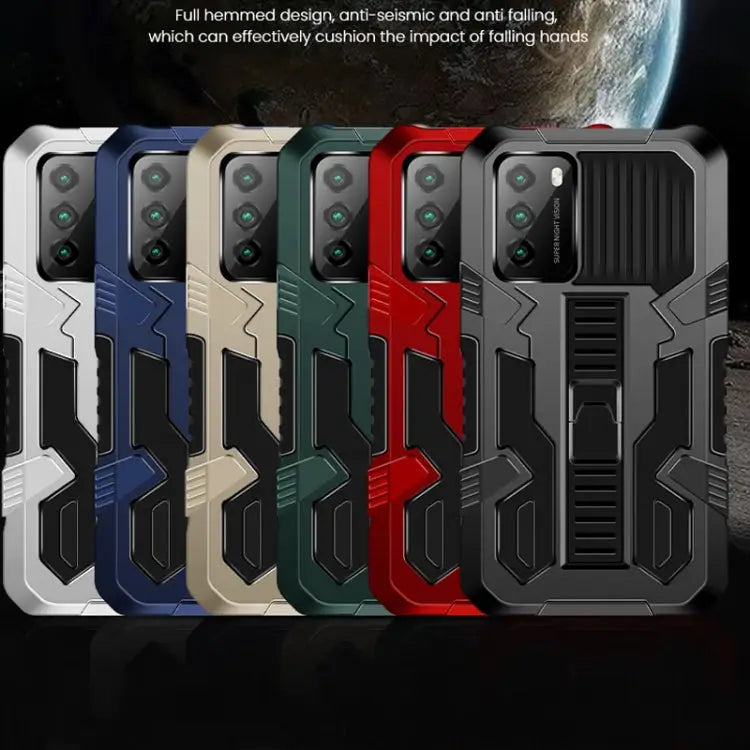 Vanguard Warrior All Inclusive Double-color Shockproof TPU + PC Protective Case with Holder For LG K31 For LG K41S