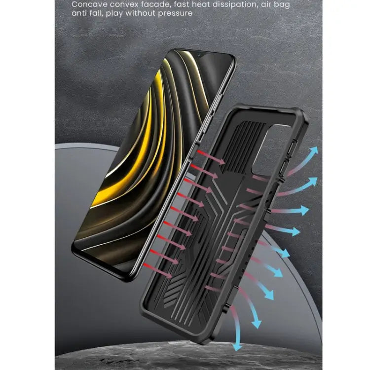 Vanguard Warrior All Inclusive Double-color Shockproof TPU + PC Protective Case with Holder For LG K31 For LG K41S