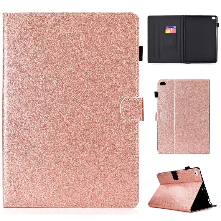 Varnish Glitter Powder Horizontal Flip Leather Case with Holder & Card Slot For Huawei MediaPad T5 For iPad 10.2 / 10.5