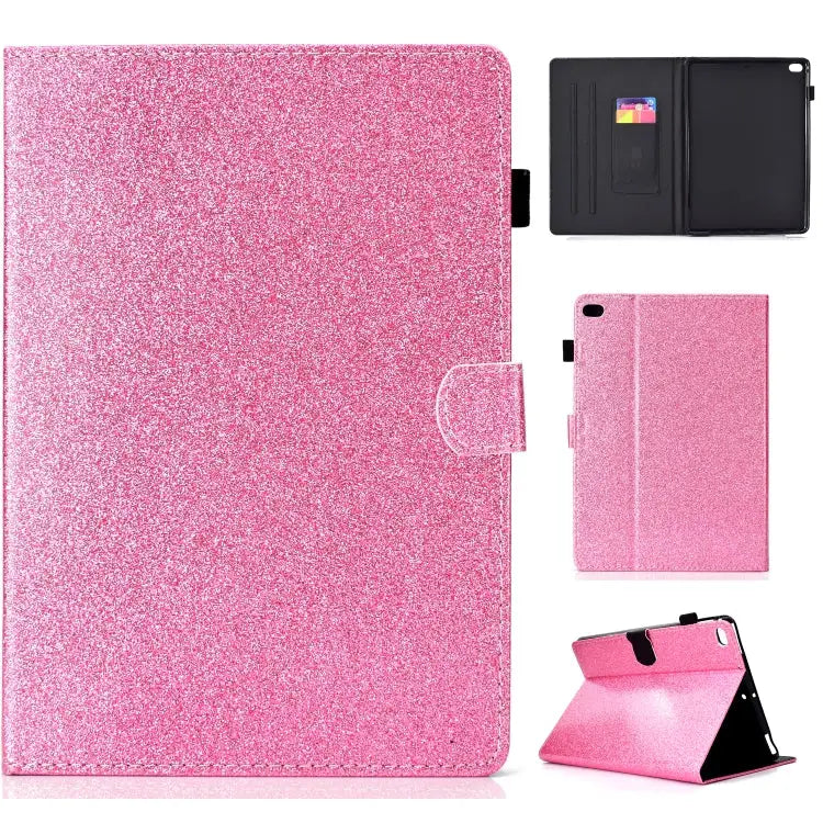 Varnish Glitter Powder Horizontal Flip Leather Case with Holder & Card Slot For Huawei MediaPad T5 For iPad 10.2 / 10.5