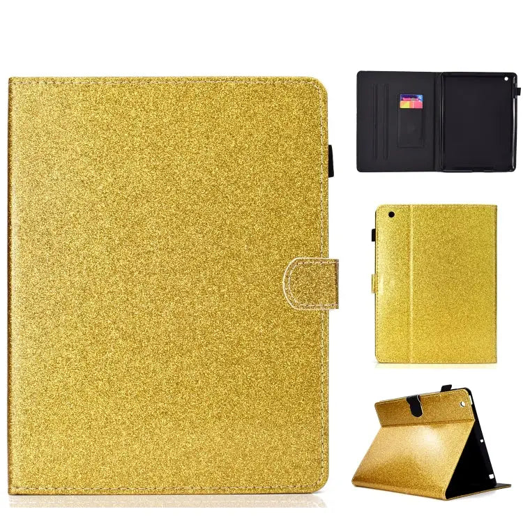 Varnish Glitter Powder Horizontal Flip Leather Case with Holder & Card Slot For Huawei MediaPad T5 For iPad 10.2 / 10.5