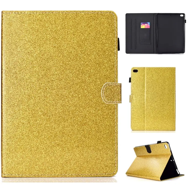 Varnish Glitter Powder Horizontal Flip Leather Case with Holder & Card Slot For Huawei MediaPad T5 For iPad 10.2 / 10.5
