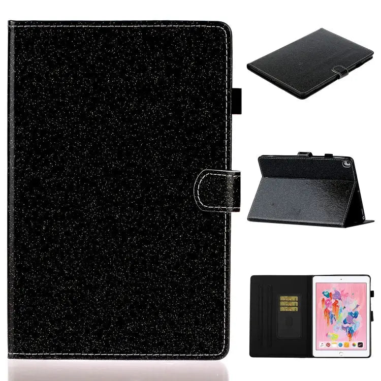 Varnish Glitter Powder Horizontal Flip Leather Case with Holder & Card Slot For Huawei MediaPad T5 For iPad 10.2 / 10.5