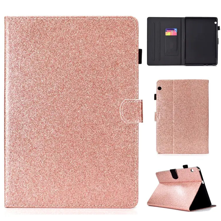 Varnish Glitter Powder Horizontal Flip Leather Case with Holder & Card Slot For Huawei MediaPad M6 8.4 For Huawei