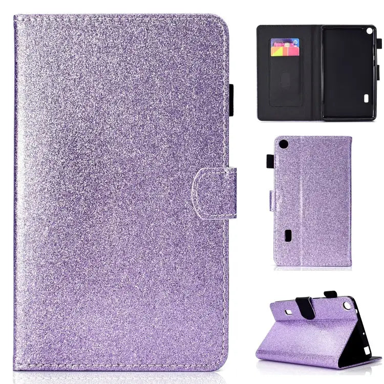 Varnish Glitter Powder Horizontal Flip Leather Case with Holder & Card Slot For Huawei MediaPad M6 8.4 For Huawei
