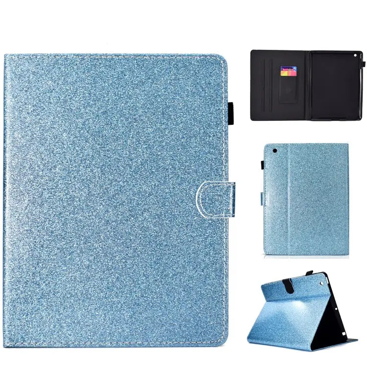 Varnish Glitter Powder Horizontal Flip Leather Case with Holder & Card Slot For Huawei MediaPad T5 For iPad 10.2 / 10.5