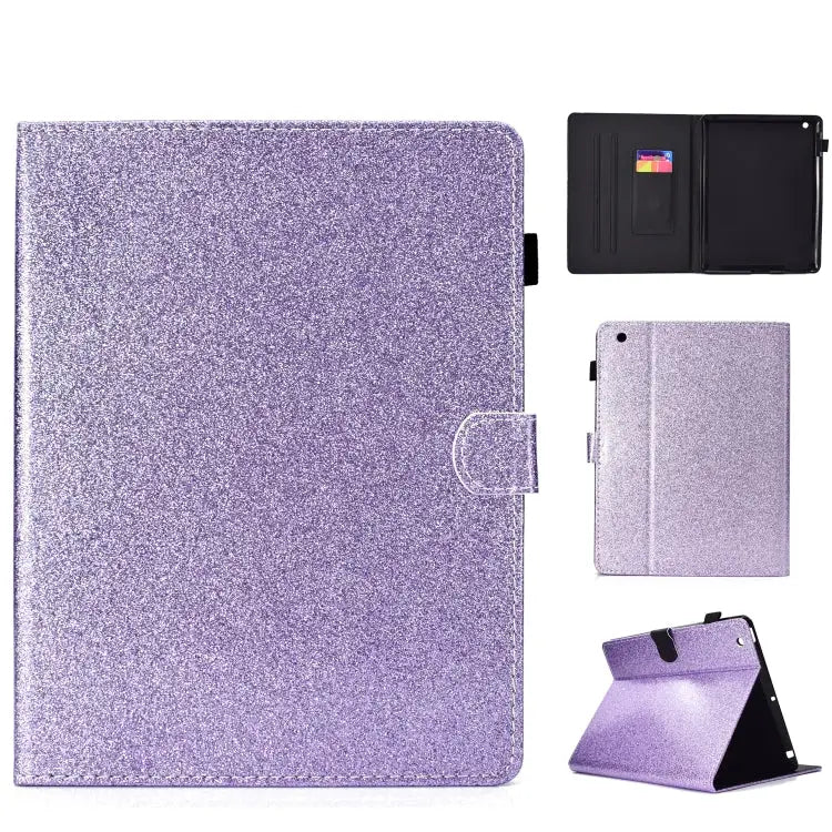 Varnish Glitter Powder Horizontal Flip Leather Case with Holder & Card Slot For Huawei MediaPad T5 For iPad 10.2 / 10.5