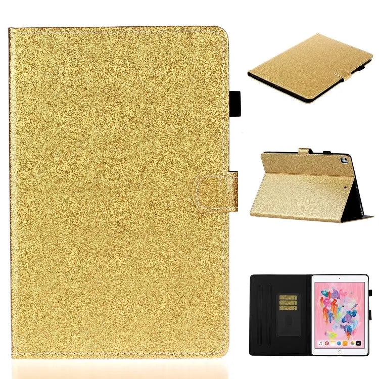 Varnish Glitter Powder Horizontal Flip Leather Case with Holder & Card Slot For Huawei MediaPad T5 For iPad 10.2 / 10.5