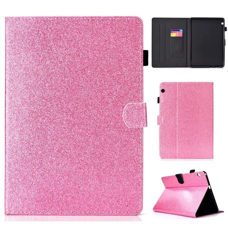 Varnish Glitter Powder Horizontal Flip Leather Case with Holder & Card Slot For Huawei MediaPad M6 8.4 For Huawei