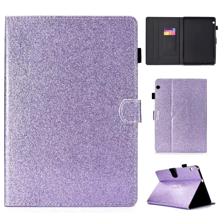 Varnish Glitter Powder Horizontal Flip Leather Case with Holder & Card Slot For Huawei MediaPad M6 8.4 For Huawei