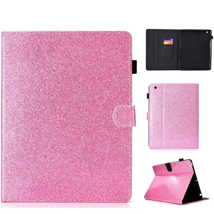 Varnish Glitter Powder Horizontal Flip Leather Case with Holder & Card Slot For Huawei MediaPad T5 For iPad 10.2 / 10.5