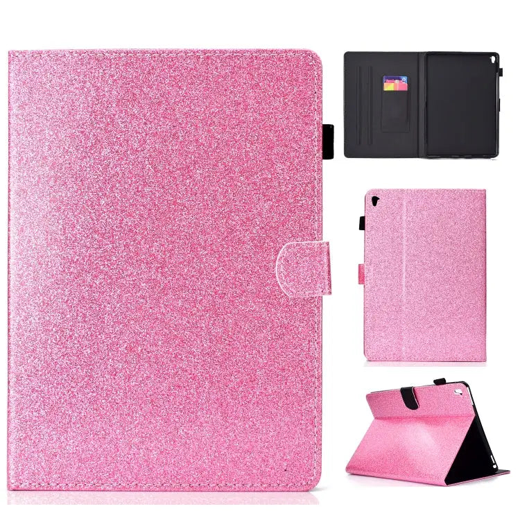 Varnish Glitter Powder Horizontal Flip Leather Case with Holder & Card Slot For iPad Mini 1/2/3/4/5 For iPad Pro 9.7