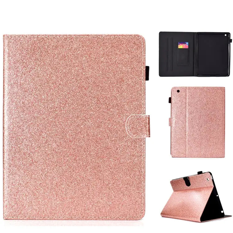 Varnish Glitter Powder Horizontal Flip Leather Case with Holder & Card Slot For Huawei MediaPad T5 For iPad 10.2 / 10.5