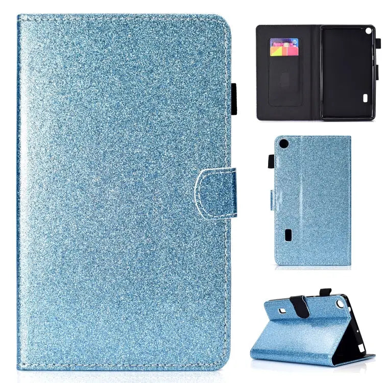 Varnish Glitter Powder Horizontal Flip Leather Case with Holder & Card Slot For Huawei MediaPad M6 8.4 For Huawei
