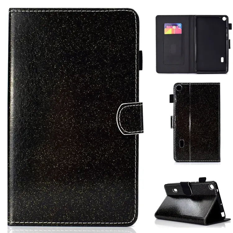 Varnish Glitter Powder Horizontal Flip Leather Case with Holder & Card Slot For Huawei MediaPad M6 8.4 For Huawei