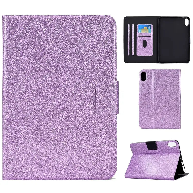 Varnish Glitter Powder Smart Leather Tablet Case For iPad 10th Gen 10.9 2022 - For iPad 10th Gen 10.9 2022 / Purple