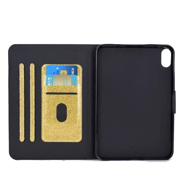 Varnish Glitter Powder Smart Leather Tablet Case For iPad 10th Gen 10.9 2022 - Apple Accessories