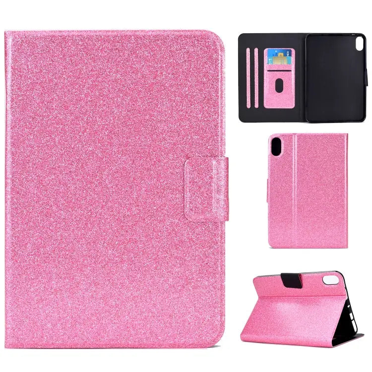 Varnish Glitter Powder Smart Leather Tablet Case For iPad 10th Gen 10.9 2022 - For iPad 10th Gen 10.9 2022 / Pink