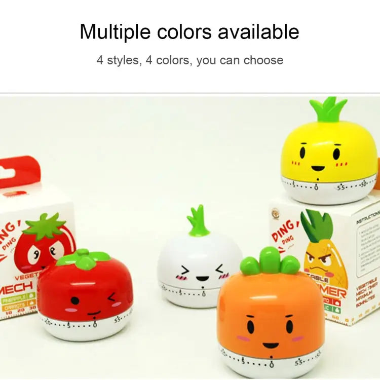 Vegetable Kitchen Timer Cooking Mechanical Timing Tool Count Down Alarm Random Color Delivery RB208 - RB208