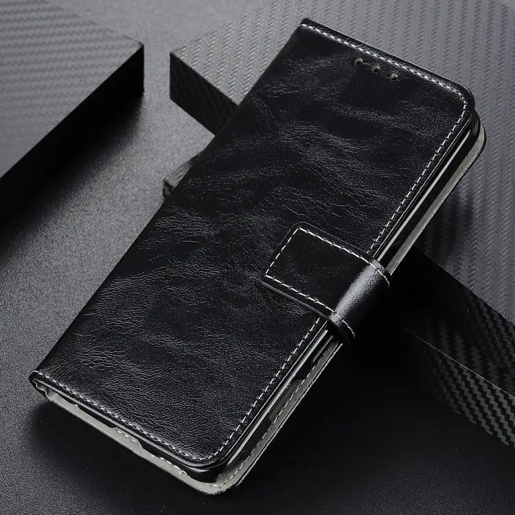 Vintage Crazy Horse PU + Left and Right Leather Case with Photo Frame & Bracket & Front and Back Buckle For iPhone SE