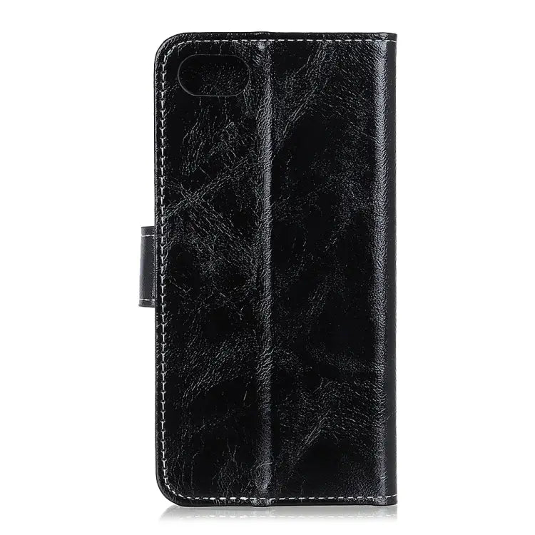 Vintage Crazy Horse PU + Left and Right Leather Case with Photo Frame & Bracket & Front and Back Buckle For iPhone SE