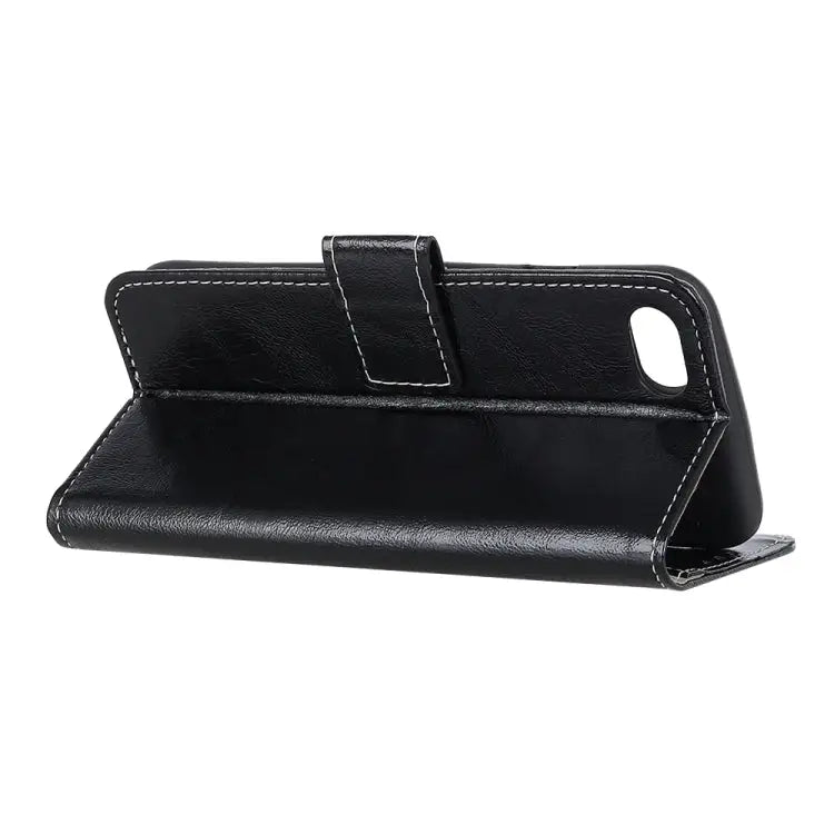 Vintage Crazy Horse PU + Left and Right Leather Case with Photo Frame & Bracket & Front and Back Buckle For iPhone SE