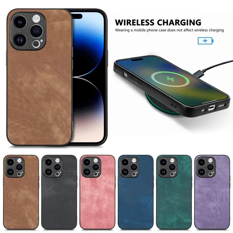Vintage Leather PC Back Cover Phone Case - Apple Accessories