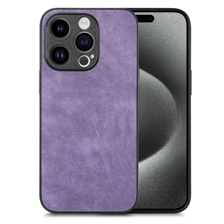 Vintage Leather PC Back Cover Phone Case For iPhone 15 For iPhone 14 Plus For iPhone 14 For iPhone 14 Pro - For iPhone