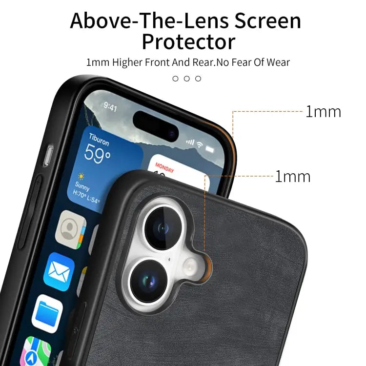 Vintage Leather PC Back Cover Phone Case For iPhone 15 For iPhone 14 Plus For iPhone 14 For iPhone 14 Pro - Apple